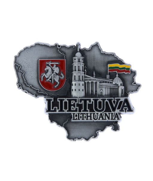Magnetas Lietuvos kontūras su Vilniaus Katedra